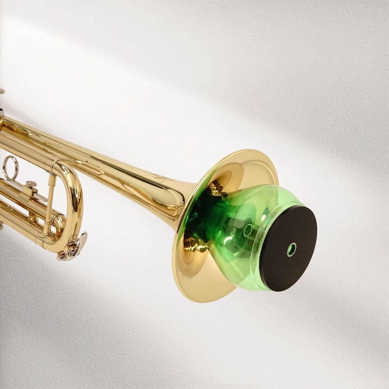 Danz Trumpet Practice Mute - Lightweight Trumpet Accessory - 80% Volume Reduction - Green - Fits All Trumpets - Image 2